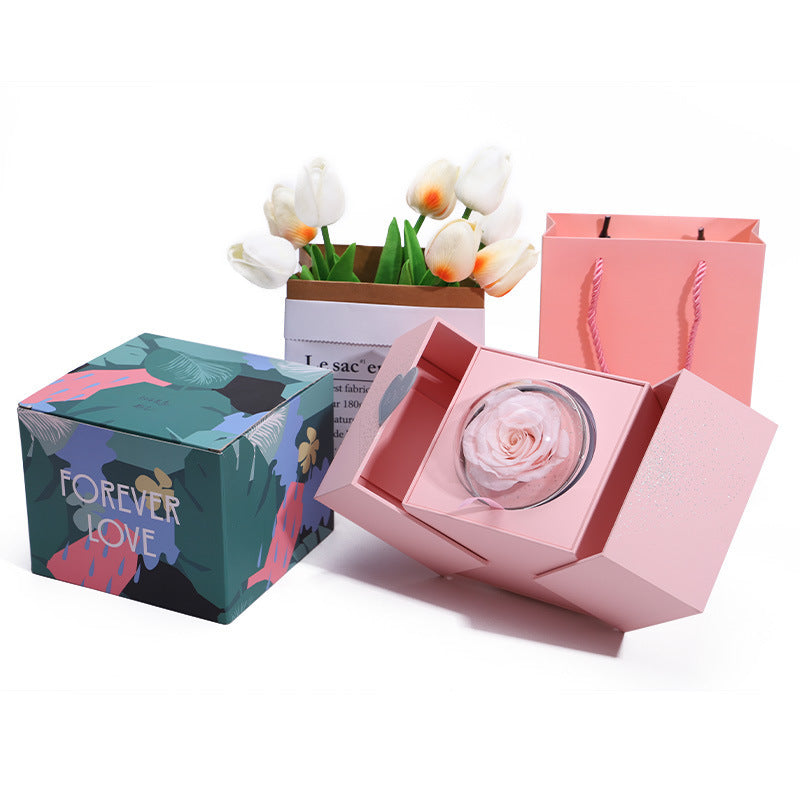 Enchanting Eternal Rose Box: A Perfect Valentine's Surprise Gift with Jewelry Storage