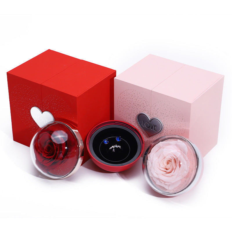 Enchanting Eternal Rose Box: A Perfect Valentine's Surprise Gift with Jewelry Storage