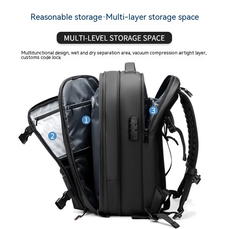 Smart Business Backpack with Vacuum Compression