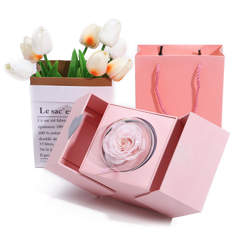 Enchanting Eternal Rose Box: A Perfect Valentine's Surprise Gift with Jewelry Storage