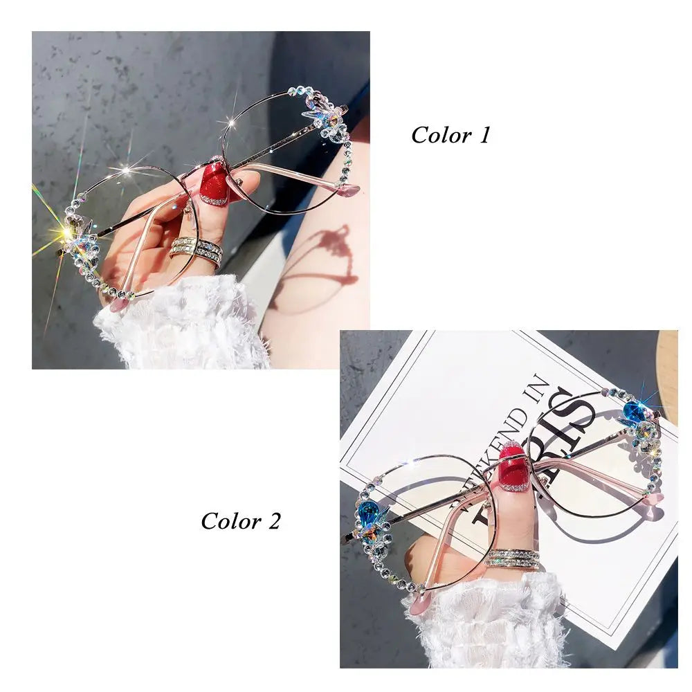 Rhinestone Anti-Blue Light Glasses