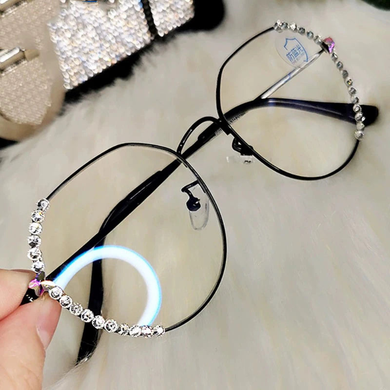 Rhinestone Anti-Blue Light Glasses