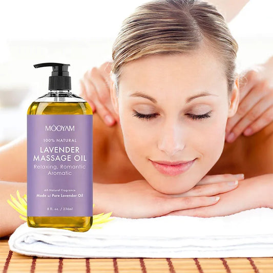 Lavender Bliss: 100% Pure Organic Body Massage Oil with Frankincense