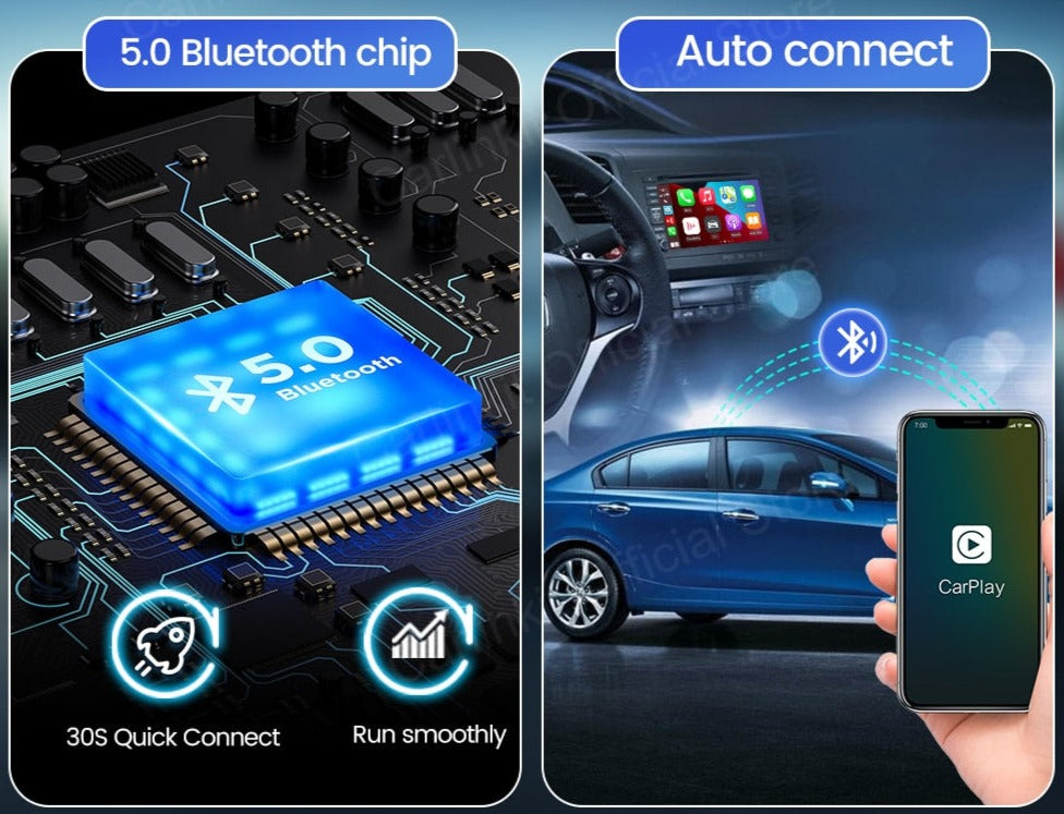 Adaptateur automatique Android sans fil Smart CarPlay 4.0