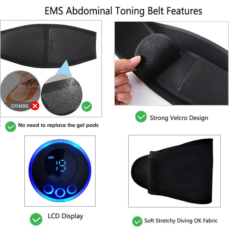 Smart Abs Toning Belt - EMS Muscle Trainer