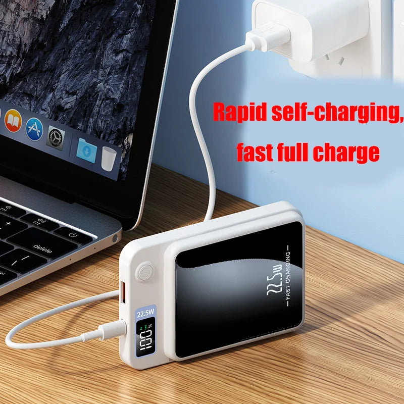 Magnetic Power on the Go: 22.5W Mini Qi Wireless Charger Power Bank