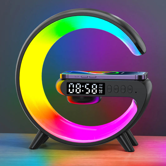 Multifunction Wireless Charger Stand with Speaker and Night Light