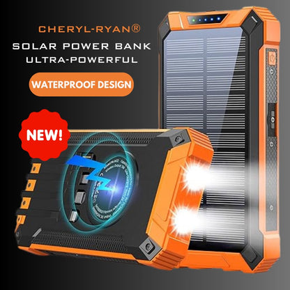 Cheryl Ryan® Smart Wireless Charging Solar PowerBank