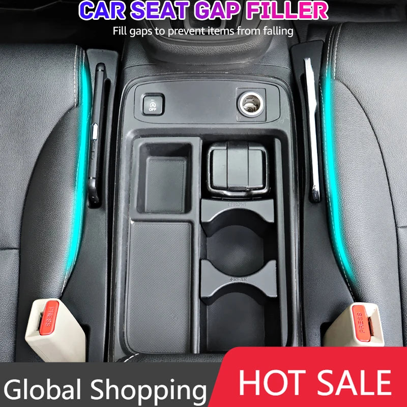 Car Seat Gap Filler Strip Car Seat Filler Between Car Seats Supplies Leak-proof Anti-Drop Seat Gap Plug Strip With Hole