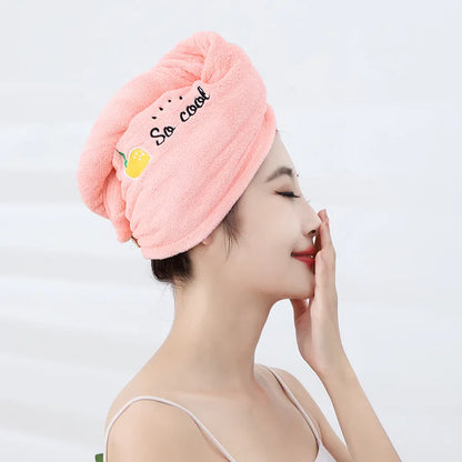 Women Soft Microfiber Towels Shower Cap Towel Bath Hats for Women Dry Hair Cap Quick Drying Soft for Lady Turban Head Girl Towel