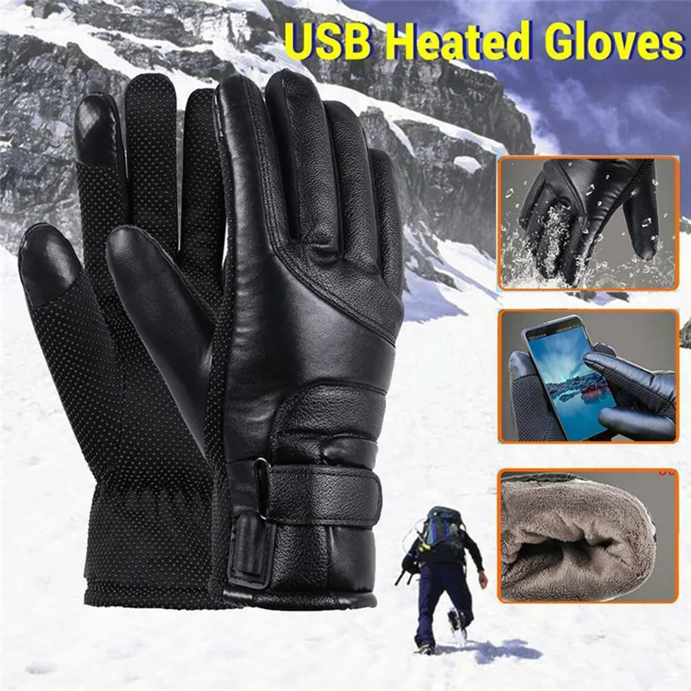 Beheizte Handschuhe, wiederaufladbar über USB oder Winter-Thermohandschuhe mit Heizung 