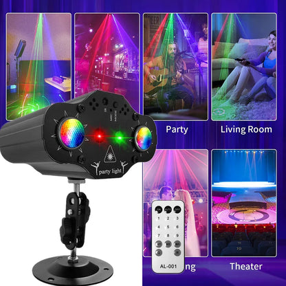 LuminaGroove Laser Party Projector: Voice-Controlled Disco Lights for Festive Celebrations"